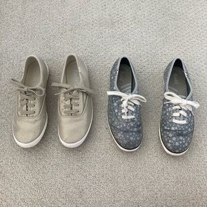 FREE W PURCHASE 2 Pairs Keds Gold Silver 6.5 Shoes